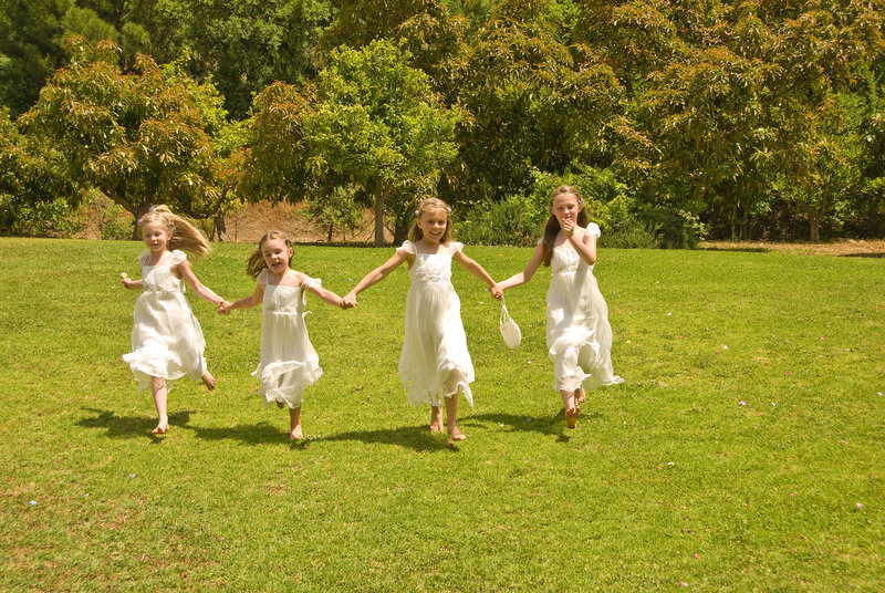 Four Girls Running — Green