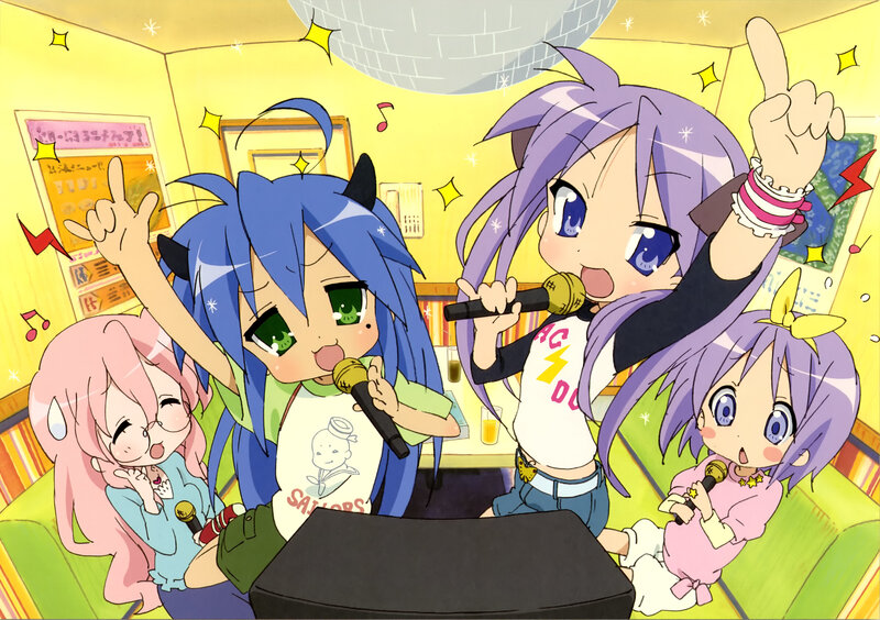 Four Girls Singing Karaoke