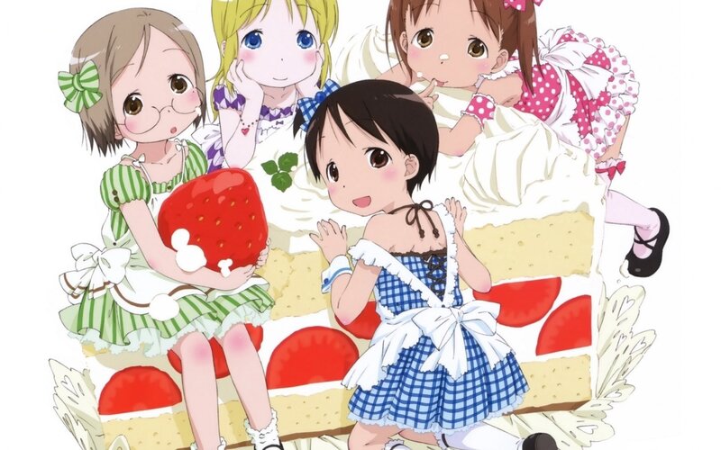 Four Girls with Cake