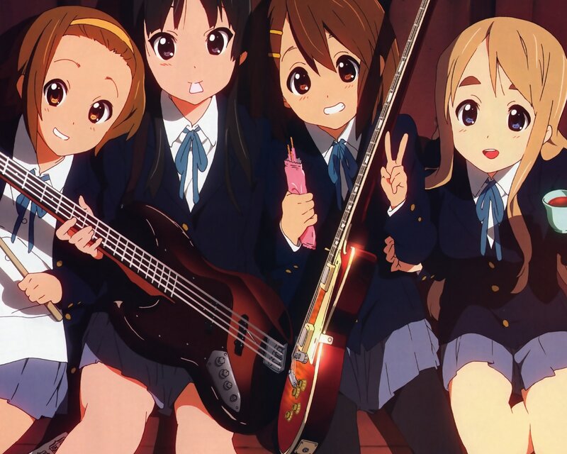 Four Girls with Instruments — Blue