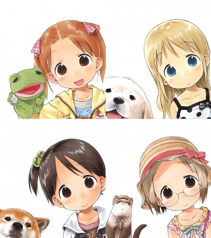 Four Girls with Pets