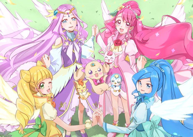 Four Girls with Wings — Pink
