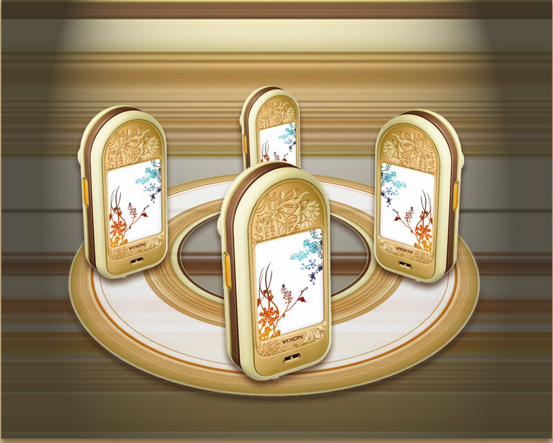 Four Gold Phones