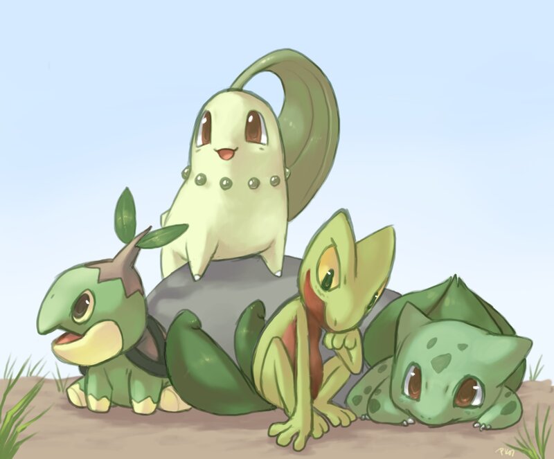 Four Green Pokémon — Calm