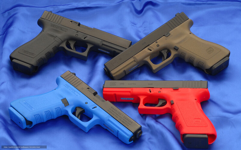 Four Handguns on Cloth