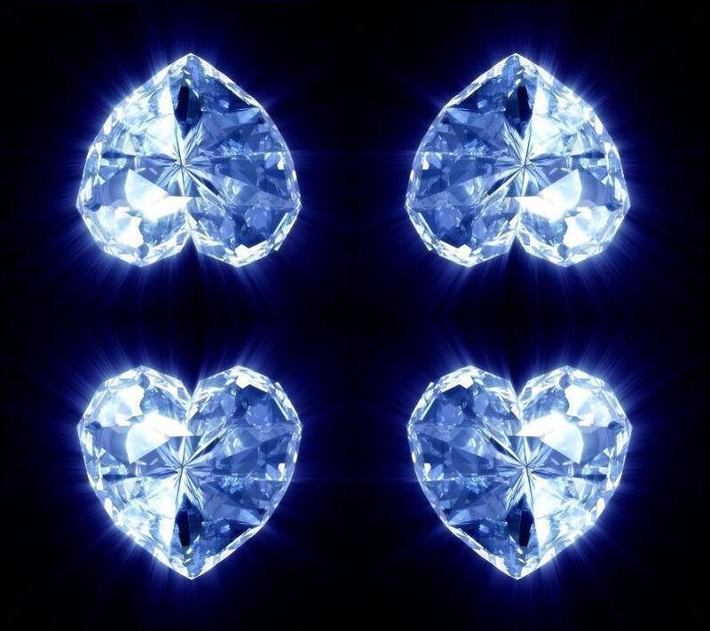 Four Heart-shaped Diamonds