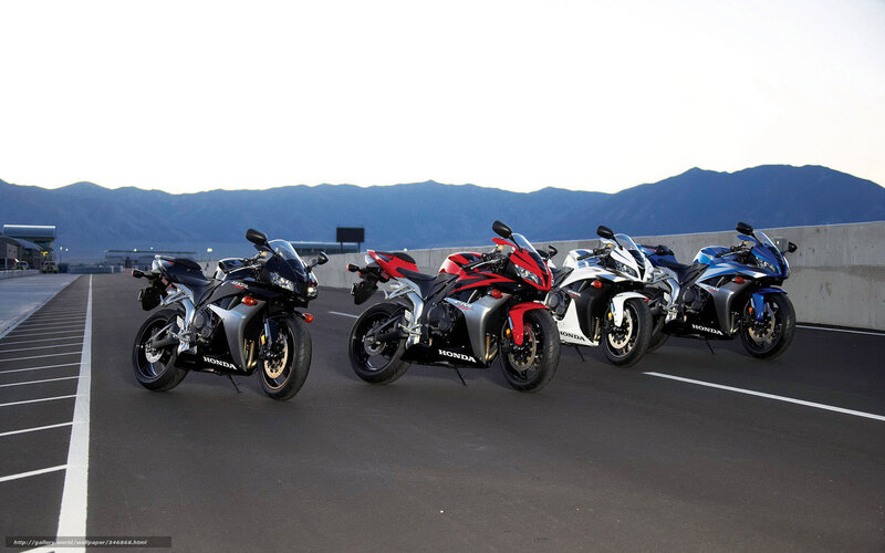 Four Honda Sport Motorcycles — Black