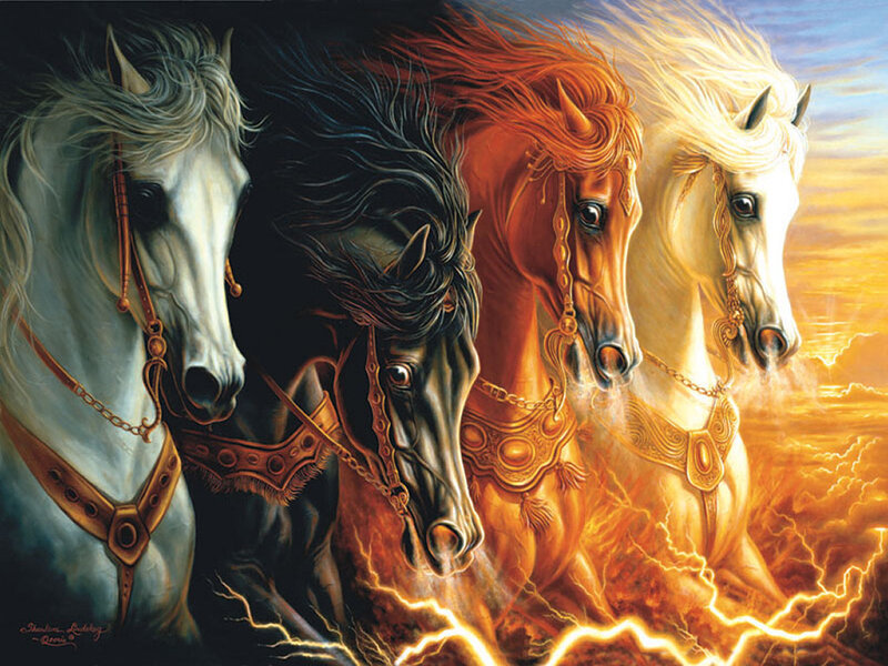 Four Horses in a Row