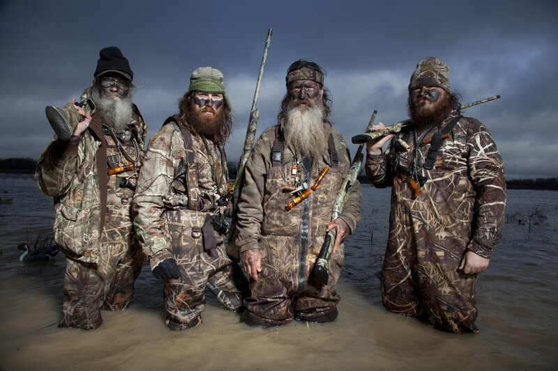 Four Hunters in Water