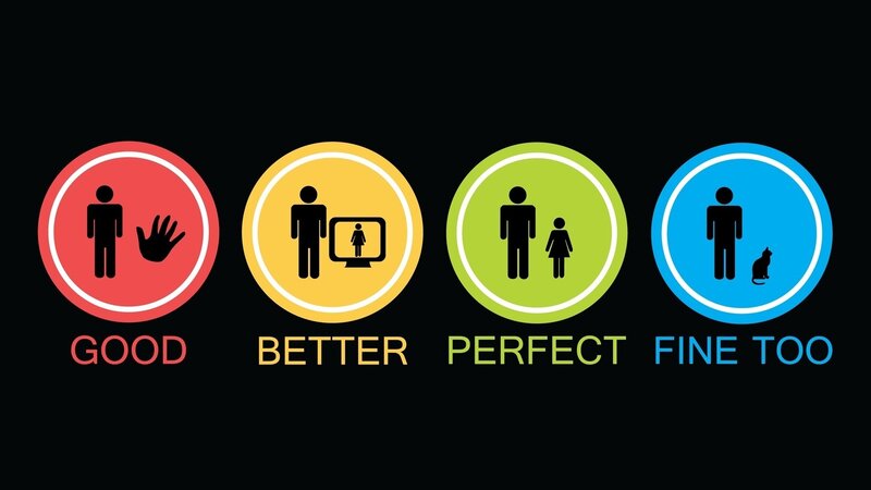 four icons with text labels