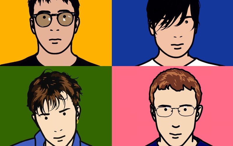 four illustrated portraits