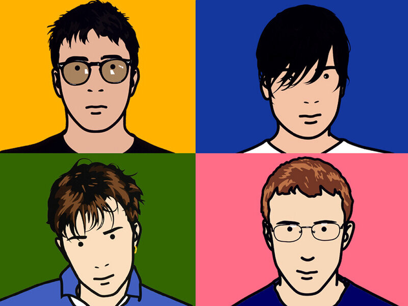 four illustrated portraits