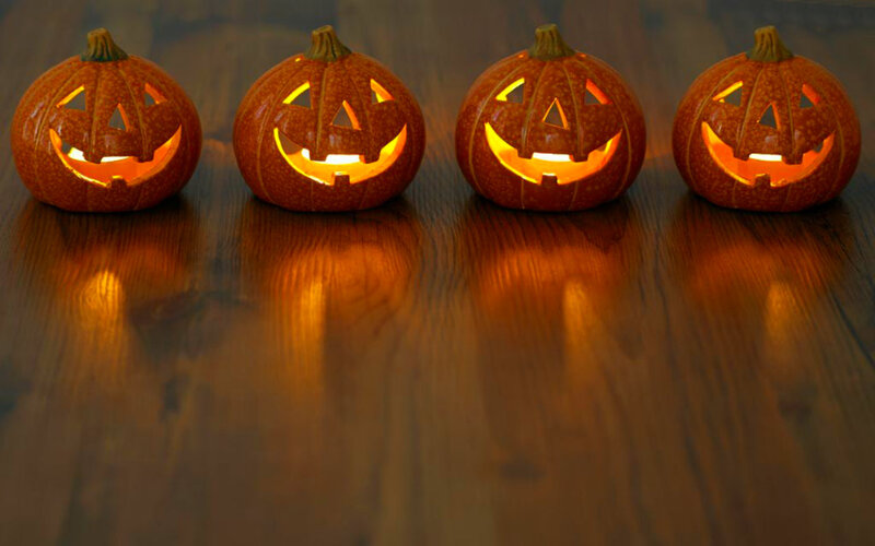 Four Jack-o'-lanterns — Orange