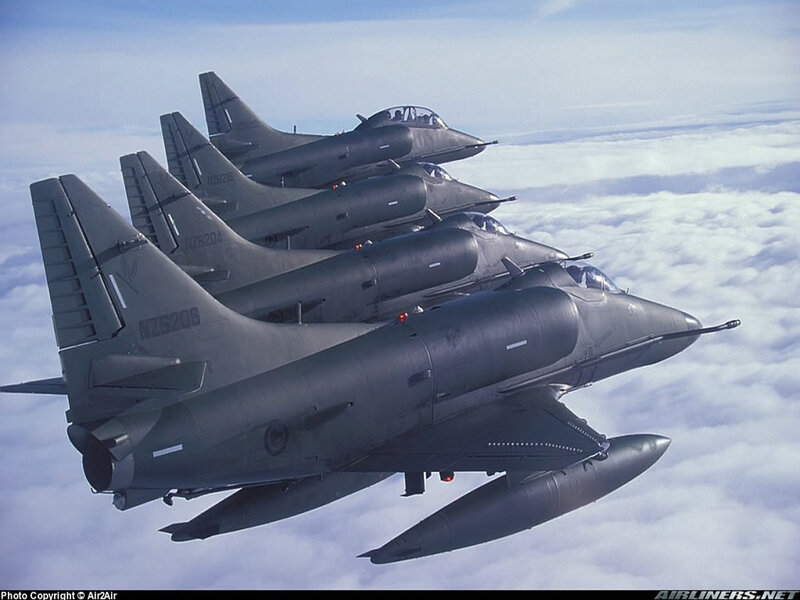 Four Jet Fighters in Formation