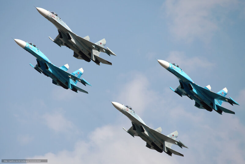four jets in formation