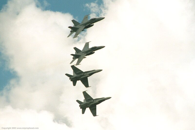 four jets in formation