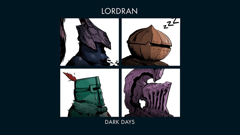 Four Knight Helmets