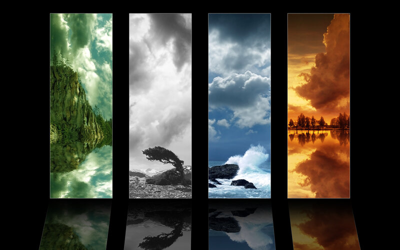 Four Landscape Panels