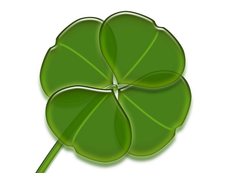 Four-leaf Clover — Green, Calm, Digital Art
