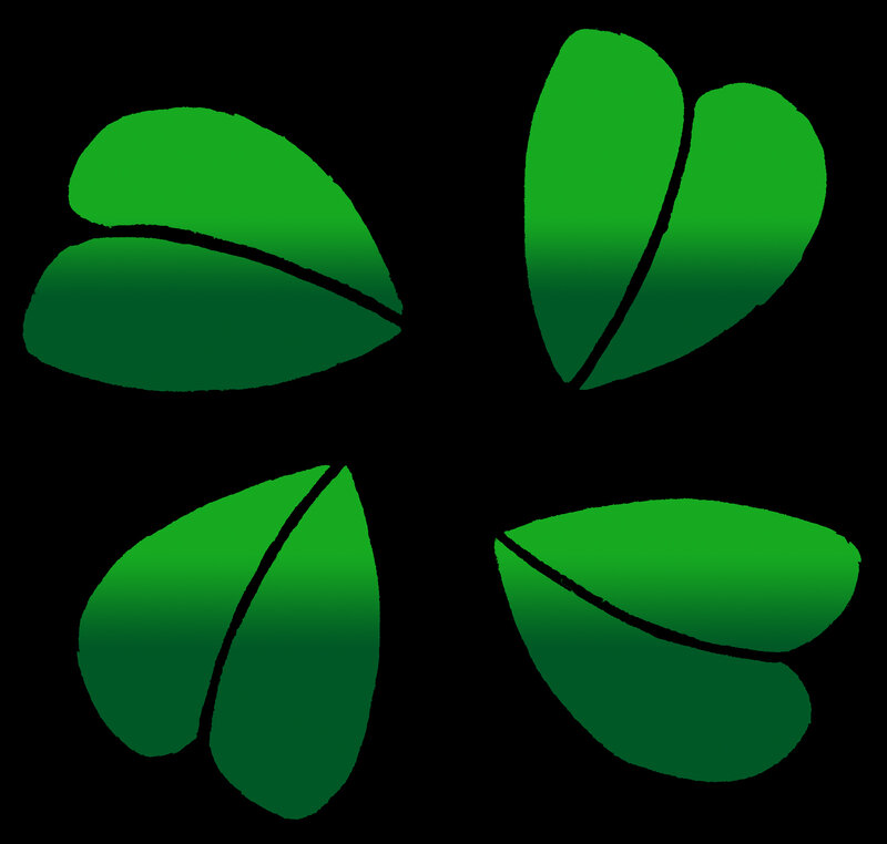 Four-leaf Clover — Green, Simple