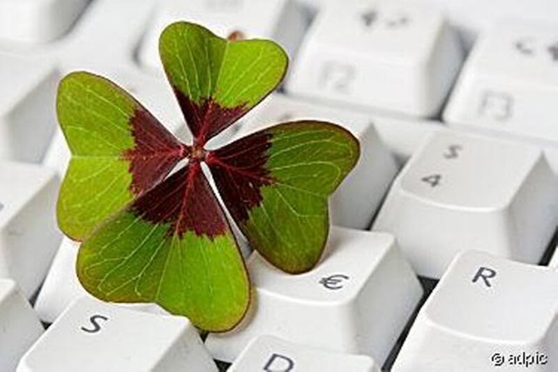 Four-leaf Clover on Keyboard