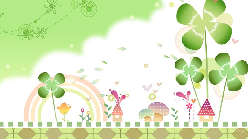Four-leaf Clovers in Garden