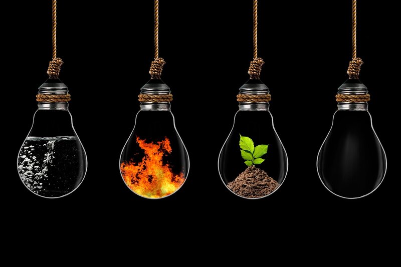 Four Light Bulbs