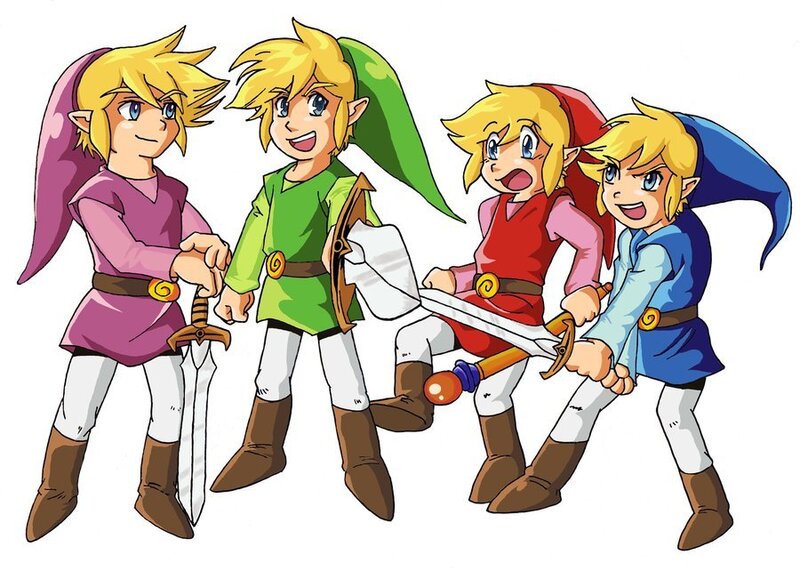 Four Link Characters — Green, Playful