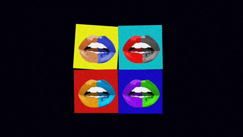 Four Lips in Pop Art