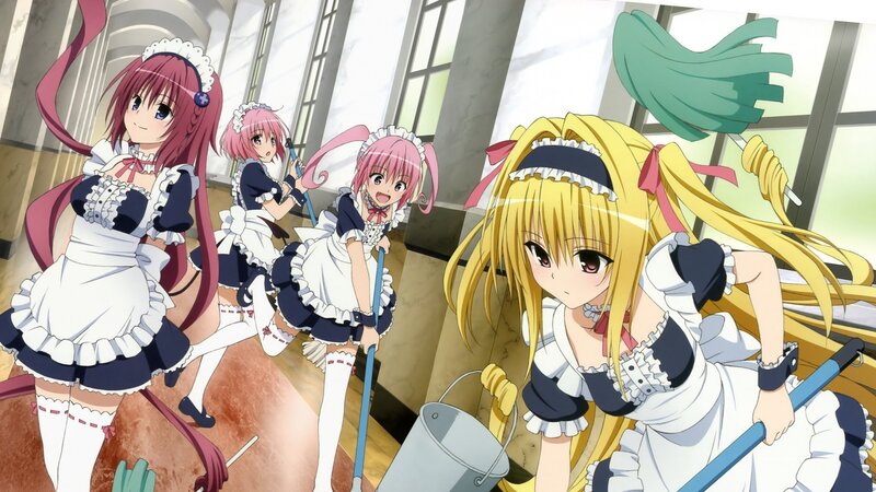 Four Maids Cleaning