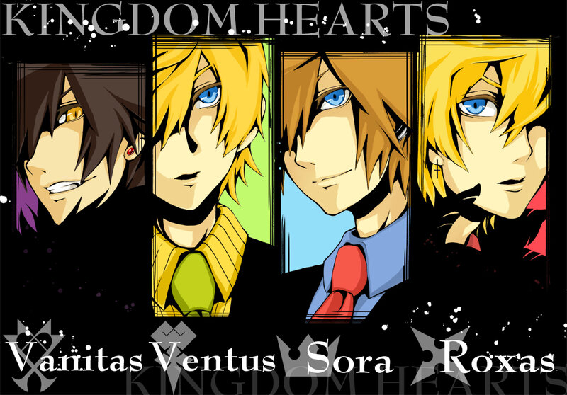 Four Male Anime Characters — Black