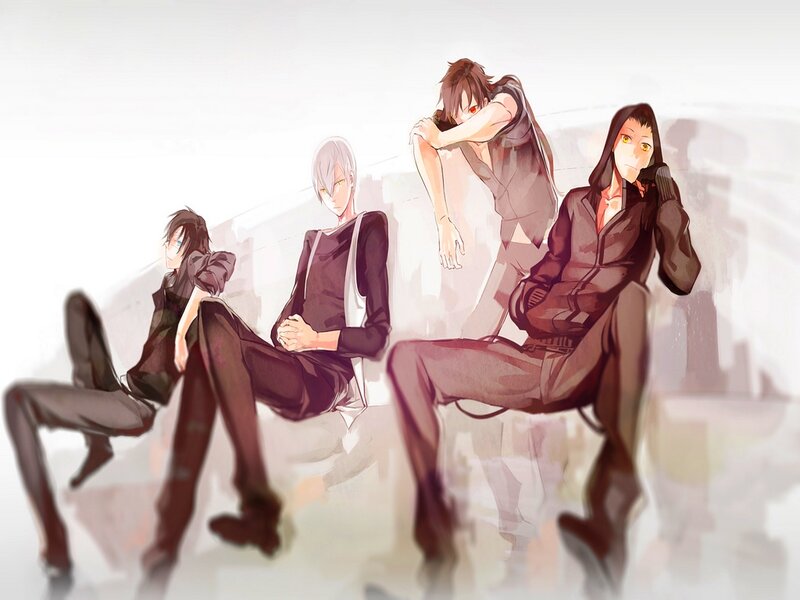 Four Male Anime Characters — White, Calm