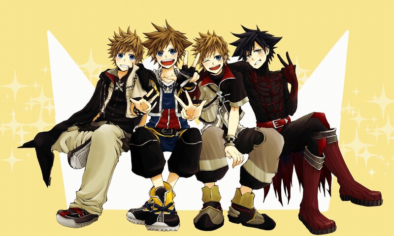 Four Male Anime Characters — Yellow