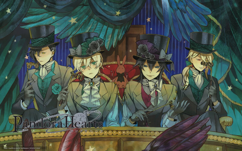 Four Male Characters in Suits — Blue