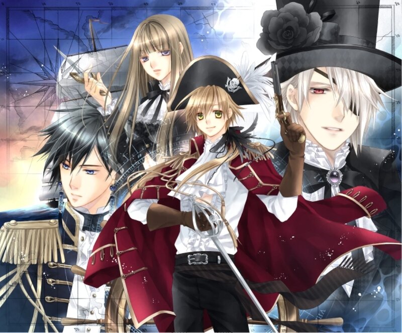 Four Male Characters — Red