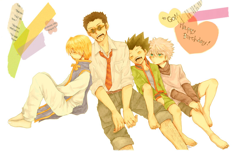 Four Male Characters Sitting