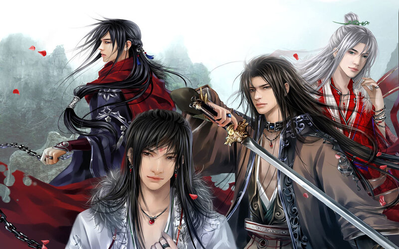 Four Male Characters — White