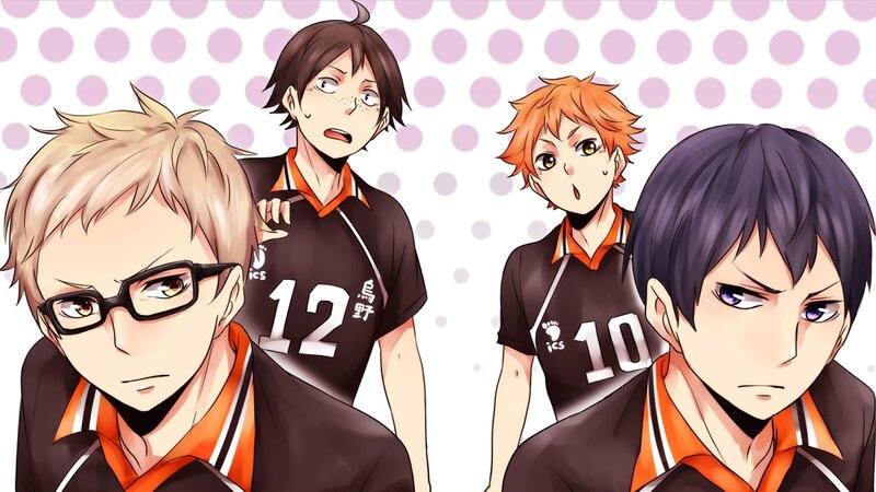 Four Male Volleyball Players