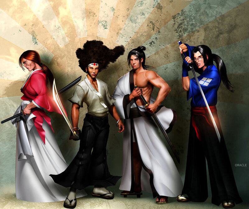 Four Male Warriors