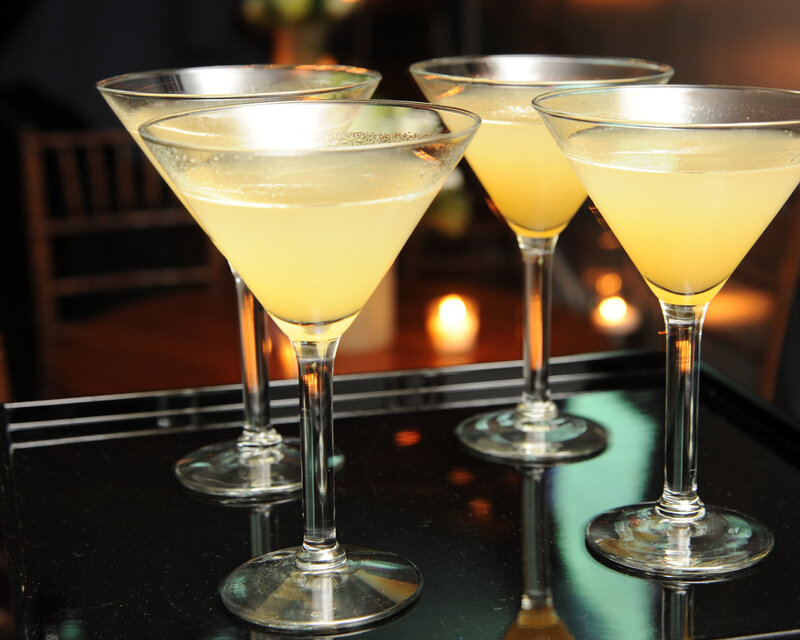 Four Martini Glasses