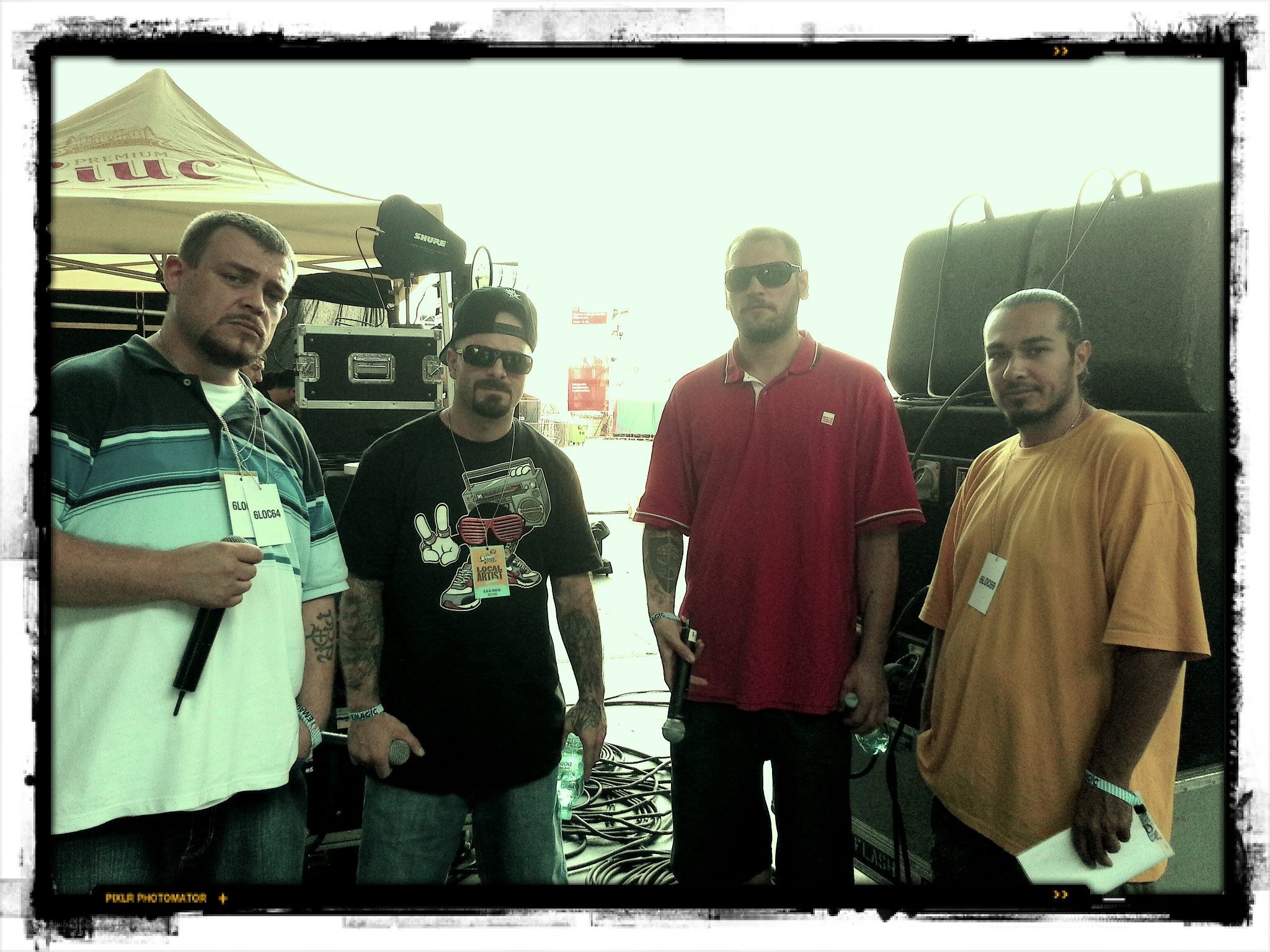 four men at music event