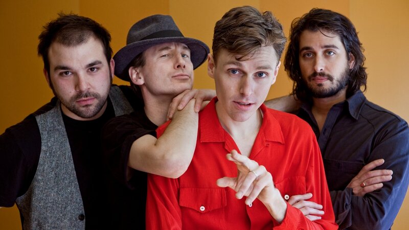 Four Men in a Group — Orange