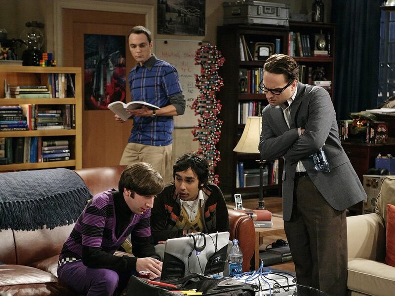 Four Men in a Living Room — Brown