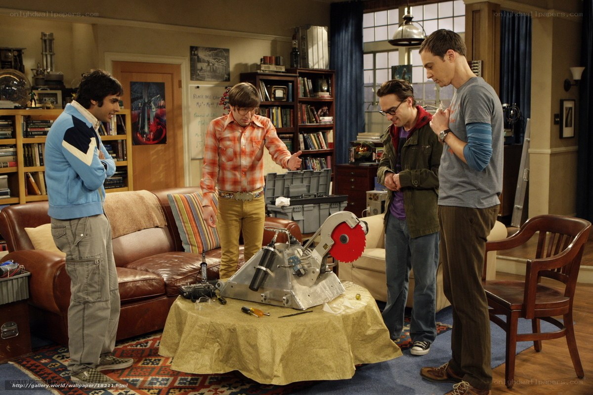 Four men in a living room
