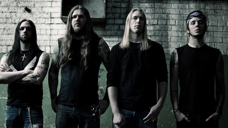 Four Men in Band — Black, Serious, Photograph