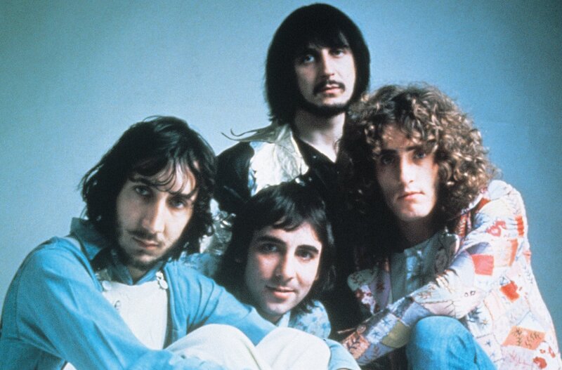 Four Men in Band — Blue, Serious