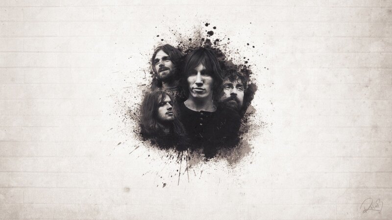Four Men in Black and White — Dramatic, Illustration