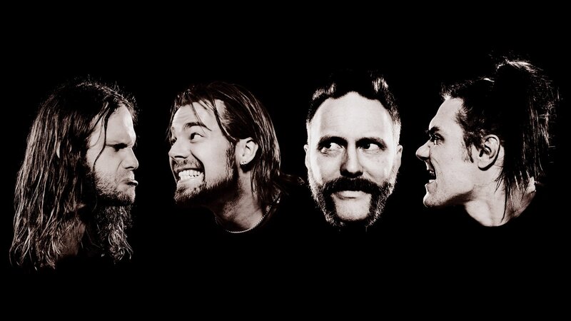 Four Men in Black and White — Dramatic, Photograph, Beards