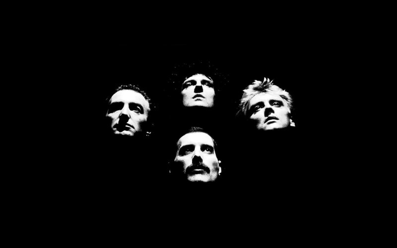 Four Men in Black and White — Dramatic, Photograph
