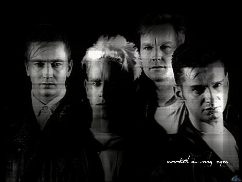 Four Men in Black and White — Serious, Photograph, Band Members